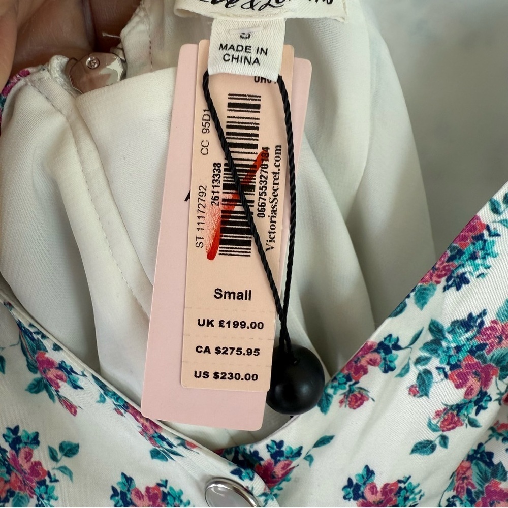 New For Love & Lemons Taggart Floral Print Mini Dress White NWT - Picture 10 of 16